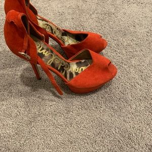 Women’s Sam Eldeman Heels, 7.5, Red